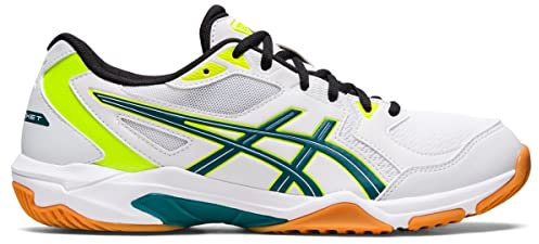 ASICS Men's Gel-Rocket 10 Court Shoes, White/Velvet Pine, 11 UK
