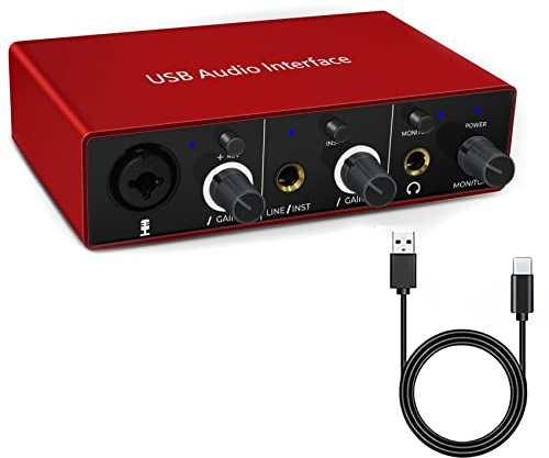 marian Audio Interface XRL Audio Interface 48V Phantom Support Instrument Electric Guitar Computer Smartphone