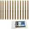 Yoliko 12 Pack 1/4-20 x 4 Inch Hanger Bolts 1/4-20 Double Headed Bolts 1/4 Wood Dowel Screw Self-Tapping Screw Hanger Bolts for Furniture Screws Double Screw Threaded Rods Bolt 100mm Length