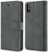 TOHULLE Case for iPhone X iPhone XS, Premium PU Leather Wallet Case with Card Holder Kickstand Magnetic Closure Shockproof Flip Folio Case Cover for iPhone X/XS (5.8 Inch) - Grey