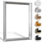 HaakDesign Schattenfugenrahmen Levi in Silberglanz Vintage 50 X 70 cm für Keilrahmenbilder und Leinwände Glanz Edition