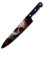 Struts Halloween Plastic Bloody Skull Graphic Knife Fancy Dress Prop 38.5cm, Black (3942A-BSK)
