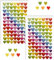 BLMHTWO 1680 Stücke Herz Sticker, Bunte Herz-Aufkleber Selbstklebende Herzen Sticker für Kinder Kleine herzförmige Aufkleber für Valentinstag Scrapbooking DIY-Basteln Kinderbelohnungen