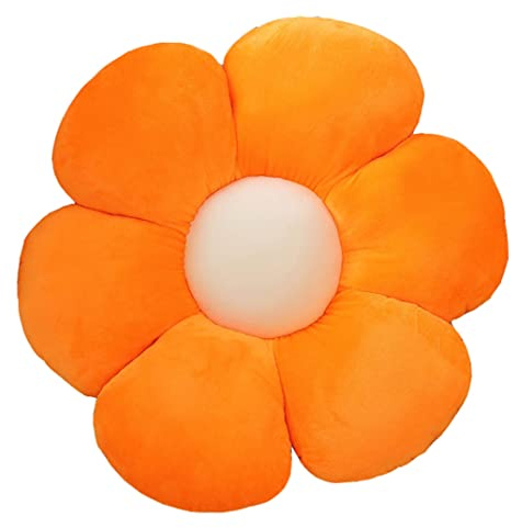 YILANLAN Coussin Fleur Tapis de Sol Coussins de siège Canapé - lit Oreiller Coussins décoratifs (30CM, Orange)