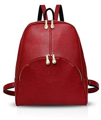 KANBUN TONONE Damen Rucksack PU-Leder Tagesrucksack Eleganter Rucksack für Damen Wasserdicht College Schultasche Lässig Schule Umhängetasche Quality Goods
