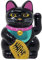 Starlet24 Solarbetriebene 5cm Mini-Glückskatze dekorative Figur Winkekatze mit Glücks- und Wohlstandssymbol für Büros und Zuhause (Schwarz)