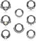 Morfetto 8 STÜCK 16G Septum Clicker Ring Edelstahl CZ Opal Knorpel Helix Tragus Hoop Daith Ohrringe Nasenringe Hoop Klappsegment Clicker Ring Piercing Schmuck Schwarz 10mm