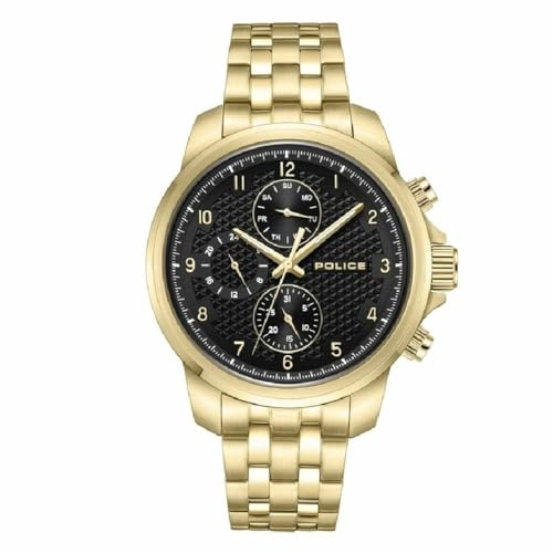 Police Watches mensor Herrenuhr Analog Quarz mit Edelstahlarmband PEWJK0021506