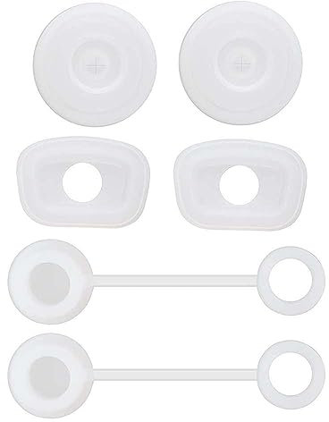 Silicone Spill Stopper Silicone Straw Cover Leak-Proof Stopper Straw Cover Cap Spill Proof Plug Tumbler Accessories Including 2 Straw Lids, 2 Round Spill Stoppers and 2 Square Spill Stoppers