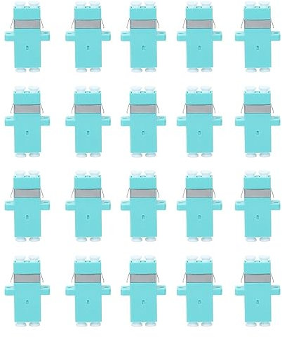 Hemobllo 20pièces Adaptateurs De Fibre Optique Lc-lc Duplex Connecteurs Fiables Et Stables Couplage Rapide Et Réutilisable Perte Insertion Faible Accessoires De Câblage Optique