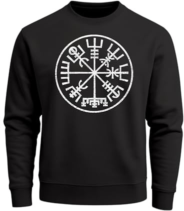 Neverless® Sweatshirt Herren Odin Ragnar Gott Nordisch Runen Valhalla Wikinger Nordmänner Pullover