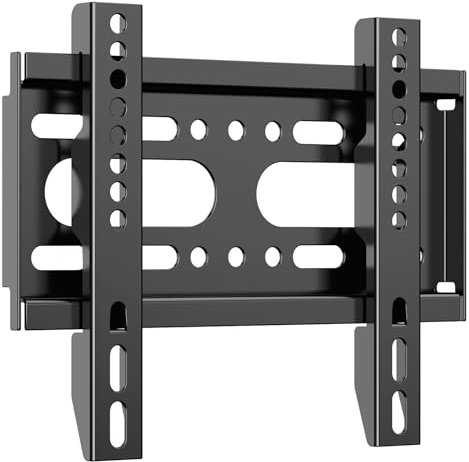 JXMTSPW Fixed TV Wall Bracket for 14-42 Screen Monitor TV Bracket Low Profile, Fixed Flat Wall Mount, 25kg Capacity, Max VESA 200x200m 32 39 40 Ultra Slim Small Television Mount, Monitor Wall Mount