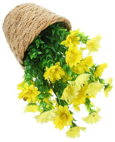 CIMAXIC Vaso Per Piante Artificiali Pianta Finta Decorazione in Rattan Piantine Artificiali Necessità Di Acqua