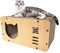 Heikoeco® Katzenhöhle mit Kratzbrett, XXL Katzenhaus Indoor aus Pappe, Kratzpappe für Katzen, Kratzpad Lounge, Langlebiges Katzenspielzeug 55 * 29 * 28cm (Katzenkopf)