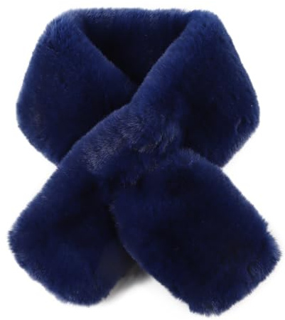 XIAOHAWANG Warm Winter Women Scarf Faux Fur Lady Neck Warmer Fleece Collar Scarf for Women