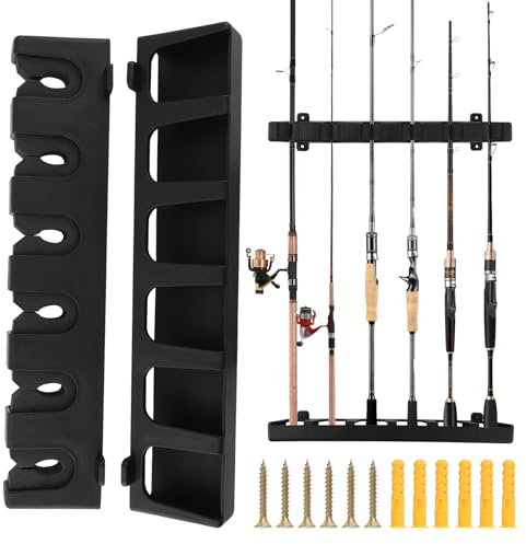 Rutenständer Angelruten, Rutenständer Rutenhalter Wandhalterung, Horizontale Vertikaler Angelrutenhalter, Rutenhalter Wand, Enständer Angeln zur Aufbewahrung, Rod Rack Angelzubehör für Wand Boot