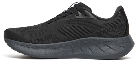 Saucony Ride 18 Herren-Sneaker, Black/Shadow, 43 EU