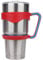 Linkidea Tumbler Handle Compatible with 30oz YETI Rambler, OZARK TRAIL Tumbler, Portable Anti Slip Travel Mug Grip, Red