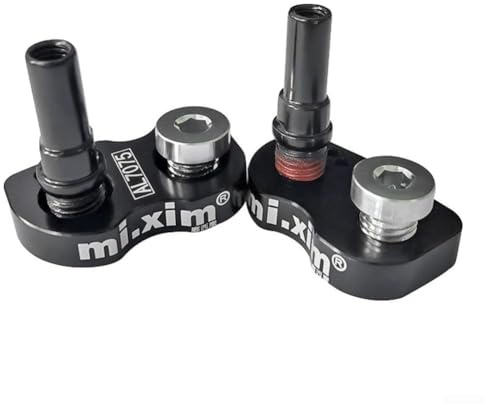 1 paio di supporti di estensione per portapacchi del freno a V, in lega di alluminio, adattatore per telaio della bici da strada, distanza di estensione di 22 mm (nero)