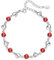 comvastars Damen Herz Armband Silber925,Damenarmband Herzarmband Diamant Zirkon Armband Damen Mädchen Verstellbares Liebes Herz Armband, ArmbandPersonalisiert,Armband Frauen Geschenke fürSie(Rot)