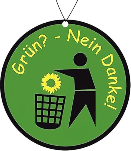 KZXCVS 2x Duftbaum Auto lustig,Grün nein danke, Spruch, Duftspender, tuning, Auto deko,Car air freshener, Duftanhänger, Set auto gadgets,Auto Dduftbaum, Duftanhänger Auto, Duftbaum Set Auto