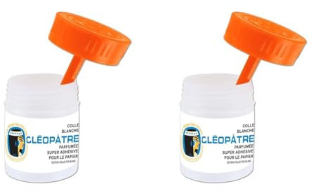 CLEOPATRE- Pot de colle blanche à l'amande- Édition Collector 90 ans format 35 g (Lot de 2)