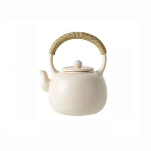 ZYLHGIKBAD Classico bollitore Elettrico in Ceramica per la casa, Grande capacità, bollitore Elettrico in Ceramica, pentola inclinabile Bianca, 1200 ml/42,2 oz, Facile da Usare (Tipo C)