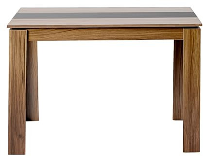 FURNITABLE Esstisch, Esszimmertisch Holztisch für Küche, Minimalistisches Design, Esstisch für 4, 110x70x75cm, Walnuss und Schwarz