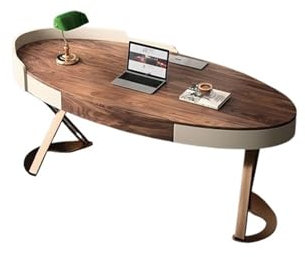 Xumh2024-3 Schreibtisch Schreibtisch aus Eschenholz, moderner, einfacher Schreibtisch fürs Arbeitszimmer, Designer-Villa-Typ, Schreibtisch aus Walnussholz Computertisch(140 * 81.8 * 75cm)