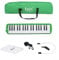 Student Melodica mit 37 Tasten und Tube-Tasche, inklusive kurzen und langen Mundstücken für verschiedene Spielstile (Grün)