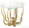 Riess Ambiente Runder Beistelltisch Wildlife Octopus - 50cm - Gold - Skulptur Glas Wohnzimmertisch