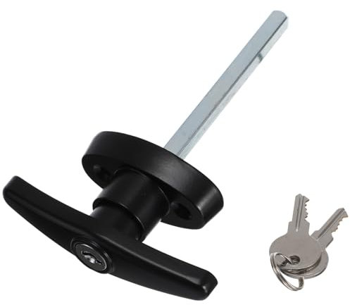 Electric Cabinet Door Lock T-type Handle Lock Polished Chrome Water Resistant for Toolbox Trailer Rv