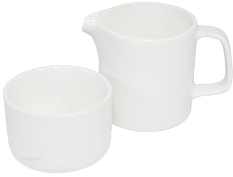 Off White Hotel Porcelain Sugar Bowl & Milk Creamer Jug Afternoon Tea Party Set