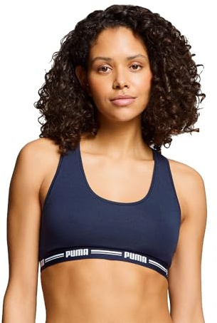 Puma Femme Racer Back Soutien-Gorge De Sport, Puma Bleu Marine, L EU