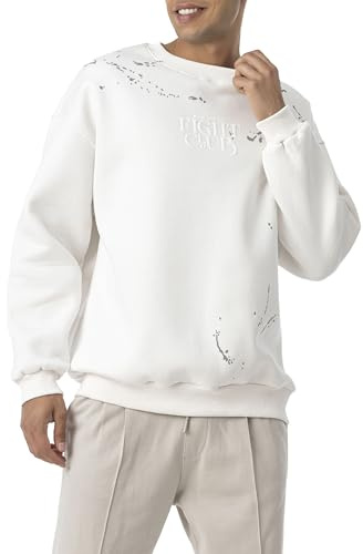 Redbridge - Spruce Herren Graphic Paint Spritzer Gedruckt Pullover