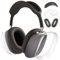 Woyinger Custodia in silicone per AirPods Max, copriorecchie e fascia in morbido TPU, accessori trasparenti, grigio siderale