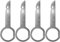 4Pcs Silver Universal Pin Stereo Hooks Tools Car Radio Removal Tool Key DIN Release Keys Set Compatible for Audi, VW Volkswagen, Mercedes Benz, In-Dash Mounting Frames