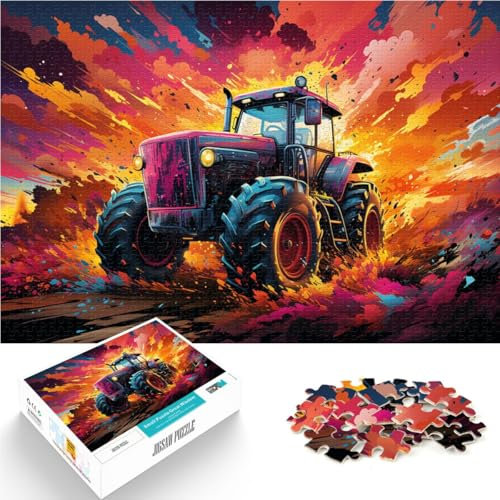 Puzzle für Erwachsene, 1000 Teile, Traktor, Heimdekoration, Puzzle, 26 x 38cm, Kunstwerk, Geschenk für Teenager ab 14 Jahren