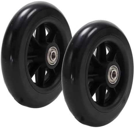 Generisch 5 Zoll Rollstuhl Vorderräder, 2 Stück Universelles Ersatzzubehör für Gehhilfen, Solide Rollen, Lager: 8 mm
