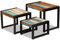 vidaXL 3X Beistelltisch Recyceltes Massivholz Couchtisch Satztisch Wohnzimmer