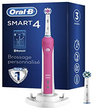 ORAL B elec Smart 4 4000W 3DWhite Brosse à Dents Électrique Rechargeable