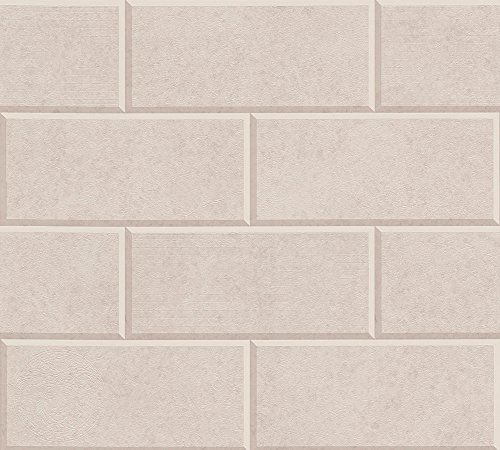 A.S. Création VERSACE WALLPAPER Vliestapete Via Gesù Luxustapete in Stein Optik 10,05 m x 0,70 m beige Made in Germany 343223 34322-3