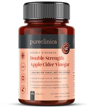 Double Strength Apple Cider Vinegar 1000mg x 180 Tablets (6 Months Supply)