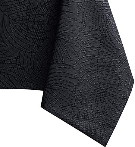 AmeliaHome Tischdecke 150x350 cm Tischtuch Tafeldecke Fleckschutz Gaia | Lotuseffekt Abwaschbar Wasserabweisend Ornament schwarz