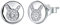 J.Endéar Sternzeichen Stier Ohrringe Damen Mädchen, Ohrstecker Silber 925 Zirkonia 8 * 8mm Runde Kleine Ohrringe Schmuck Geschenk