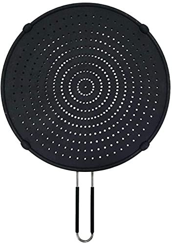 Tapas De Cocina Protector contra Salpicaduras De Silicona para Sartén - Tapa Antiadherente para Sartén De Grasa para Cocinar Sartén De Silicona