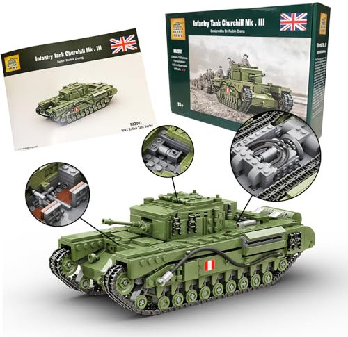 Buildarmy WWII British Churchill Tank MK III Baustein Modell Construction Set