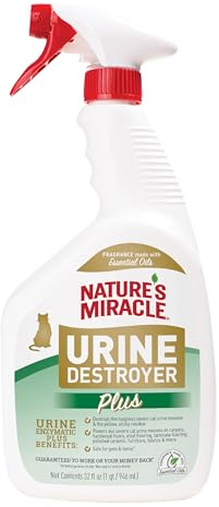 Nature’s Miracle Urine Destroyer Plus for Cats, Enzymatic Formula, Ready-to-Use, 32 oz