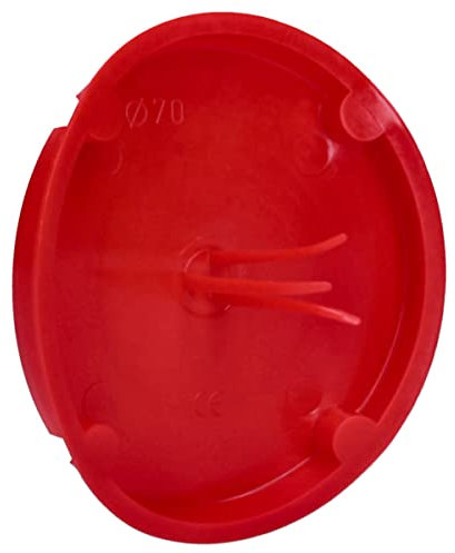 Voxura Signaldeckel rot Ø 70mm für Unterputz-Gerätedose Unterputzdose Schalterdose Verteilerdose rund UP 100 Stück