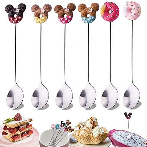 Cuillere A Cafe, 6 Petite Cuillère À Dessert, Cuillère À Thé, Cuillère À Café Vaisselle Créative 12cm De Longueur Pour Dessert Crème Café Glaces